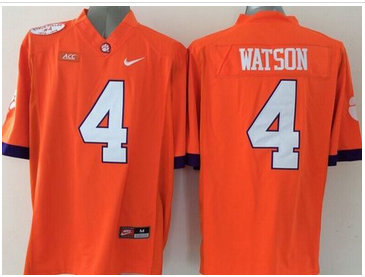 Clemson Tigers #4 Deshaun Watson Orange Limited Stitched NCAA Jersey Clemson Tigers #4 Deshaun Watson Orange Limited Stitched NCAA Jersey