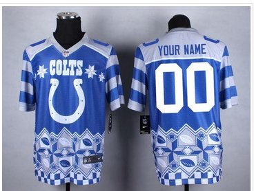 New Indianapolis Colts Customized Royal Blue Men's Stitched NFL Elite Noble jersey