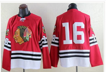 Mitchell And Ness 1960-61 Blackhawks #16 Marcus Kruger Red Throwback Stitched NHL Jersey