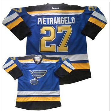 St.Louis Blues #27 Alex Pietrangelo Light Blue Home Stitched NHL Jersey