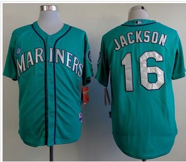 Seattle Mariners #16 Austin Jackson Green Alternate Cool Base Stitched MLB Jersey