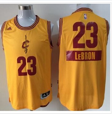Youth NBA Cavaliers #23 LeBron James Gold 2014-15 Christmas Day Stitched Jersey