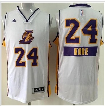 Youth NBA Lakers #24 Kobe Bryant White 2014-15 Christmas Day Stitched Jersey