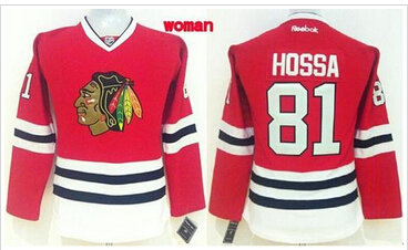 Women's Blackhawks #81 Marian Hossa Red Home Stitched NHL Jersey Women's Blackhawks #81 Marian Hossa Red Home Stitched NHL Jersey