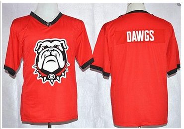 Bulldogs Dawgs Red Pride Fashion Stitched NCAA Jersey