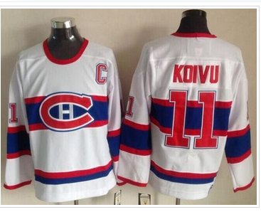 Montreal Canadiens #11 Saku Koivu White CCM Throwback Stitched NHL Jersey Montreal Canadiens #11 Saku Koivu White CCM Throwback Stitched NHL Jersey