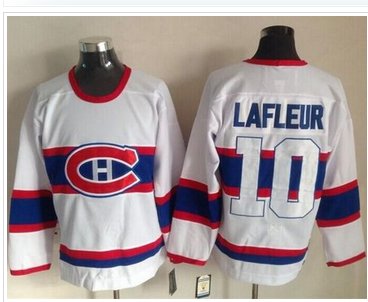 Montreal Canadiens #10 Guy Lafleur White CCM Throwback Stitched NHL Jersey