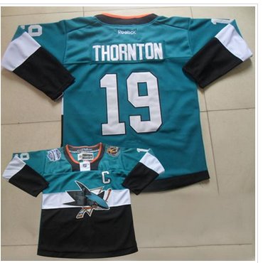 San Jose Sharks #19 Joe Thornton Teal Black 2015 Stadium Series Stitched NHL Jersey San Jose Sharks #19 Joe Thornton Teal Black 2015 Stadium Series Stitched NHL Jersey