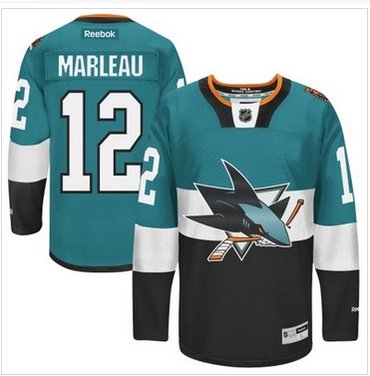 San Jose Sharks #12 Patrick Marleau Teal Black 2015 Stadium Series Stitched NHL Jersey San Jose Sharks #12 Patrick Marleau Teal Black 2015 Stadium Series Stitched NHL Jersey