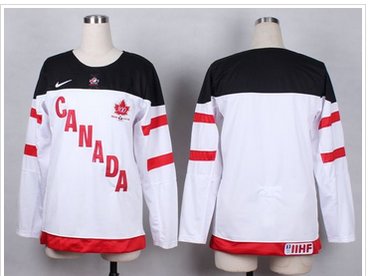 Women's Olympic CA. Blank White 100th Anniversary Stitched NHL Jersey