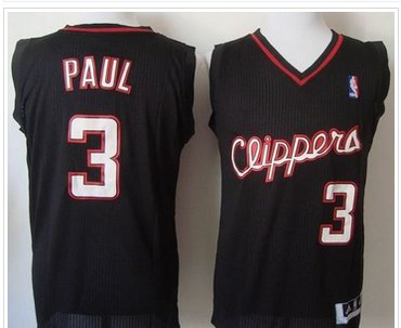 Los Angeles Clippers #3 Chris Paul Black Revolution 30 Stitched NBA Jersey