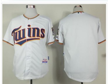 Minnesota Twins Blank White Home Cool Base Stitched Baseball Jersey
