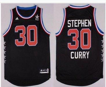 Golden State Warriors #30 Stephen Curry Black 2015 All Star Stitched NBA Jersey
