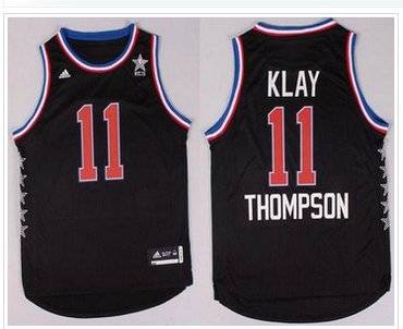 Golden State Warriors #11 Klay Thompson Black 2015 All Star Stitched NBA Jersey