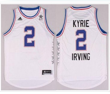 Cleveland Cavaliers #2 Kyrie Irving White 2015 All Star Stitched NBA Jersey