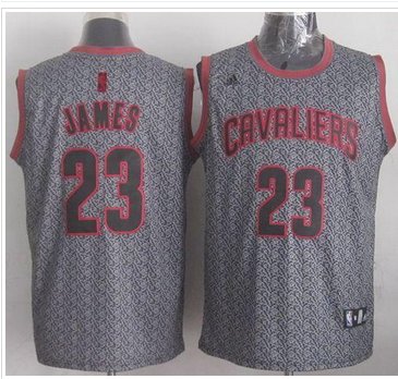 Cleveland Cavaliers #23 LeBron James Grey Static Fashion Stitched NBA Jersey