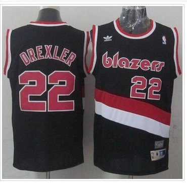 Portland Trail Blazers #22 Clyde Drexler Black Soul Swingman Throwback Stitched NBA Jersey