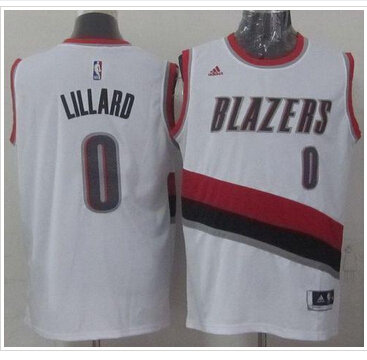 Portland Trail Blazers #0 Damian Lillard White Home Stitched NBA Jersey