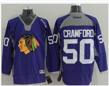 Chicago Blackhawks #50 Corey Crawford Purple Hockey Fights Cancer Stitched NHL Jersey