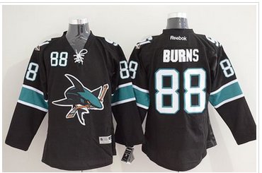 San Jose Sharks #88 Brent Burns Black Stitched NHL Jersey