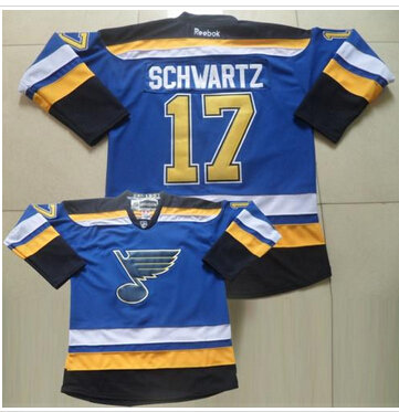 St.Louis Blues #17 Jaden Schwartz Light Blue Home Stitched NHL Jersey