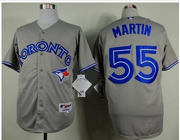 Toronto Blue Jays #55 Russell Martin Grey Stitched Baseball Jersey