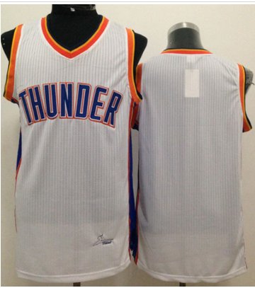 Revolution 30 Oklahoma City Thunder Blank White Stitched NBA Jersey