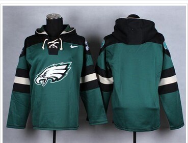 New Philadelphia Eagles Blank Midnight Green Player Pullover NFL Hoodie