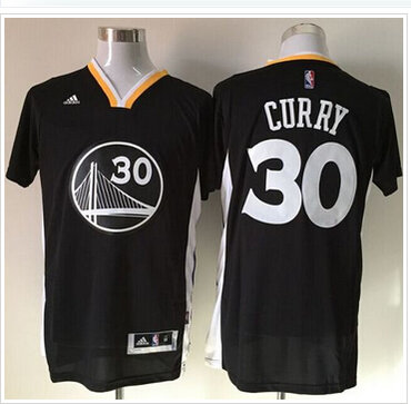 Golden State Warriors #30 Stephen Curry New Black Alternate Stitched NBA Jersey