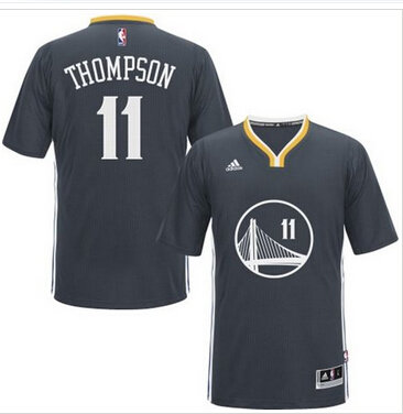 Golden State Warriors #11 Klay Thompson New Black Alternate Stitched NBA Jersey