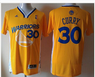 Golden State Warriors #30 Stephen Curry Gold Alternate Stitched NBA Jersey