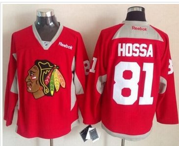 Chicago Blackhawks #81 Marian Hossa Red Hockey Fights Cancer Stitched NHL Jersey