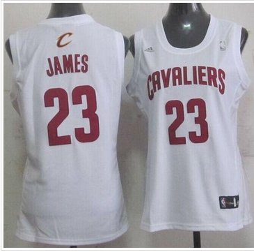 Women's Cavaliers #23 LeBron James White Fashion Stitched NBA Jersey