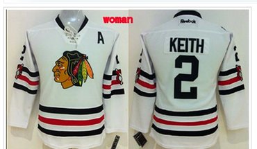 Women's Chicago Blackhawks #2 Duncan Keith White 2015 Winter Classic Stitched NHL Jersey Women's Chicago Blackhawks #2 Duncan Keith White 2015 Winter Classic Stitched NHL Jersey