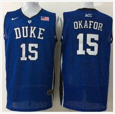 Blue Devils #15 Jahlil Okafor Royal Blue Basketball Stitched NCAA Jersey