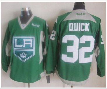 Los Angeles Kings #32 Jonathan Quick Green Practice Stitched NHL Jersey Los Angeles Kings #32 Jonathan Quick Green Practice Stitched NHL Jersey