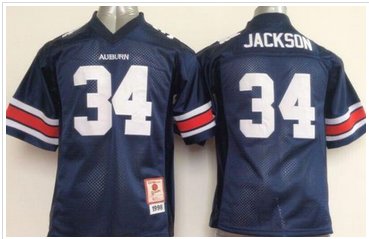 Youth Tigers #34 Bo Jackson Blue Stitched NCAA Jersey