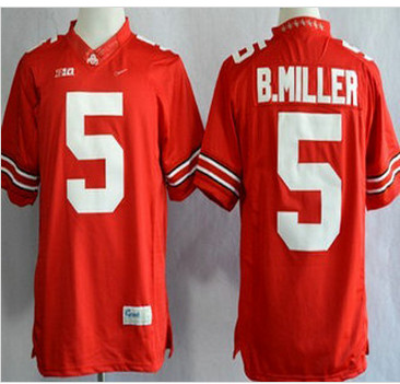 Ohio State Buckeyes Jersey 5 Baxton Miller 2013 Red Big 10 Patch Limited Jerseys