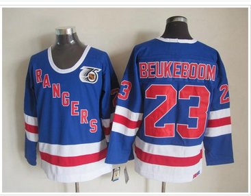 New York Rangers #23 Beukeboom 75 anniversary Blue Stitched NHL Jersey New York Rangers #23 Beukeboom 75 anniversary Blue Stitched NHL Jersey