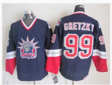 New York Rangers #99 GRETZKY Messier Dark Blue S titched NHL Jersey New York Rangers #99 GRETZKY Messier Dark Blue S titched NHL Jersey