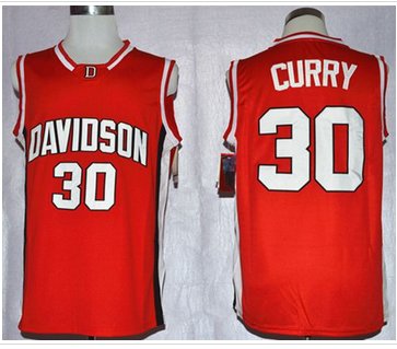 Davidson Wildcats #30 Stephen Curry Red Basketball Stitched NCAA Jersey