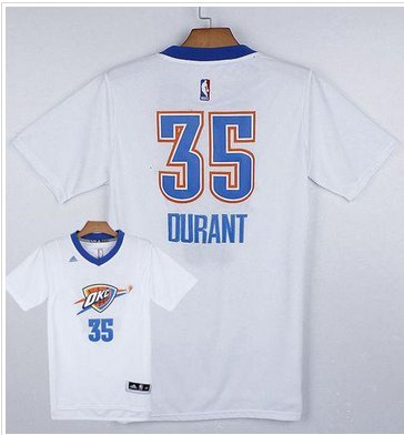Oklahoma City Thunder #35 Kevin Durant White Pride Stitched NBA Jersey