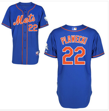 New York Mets 22 Kevin Plawecki blue 2015 homens Baseball Jersey Cutomized bordado costurado camisa  frete ordem Mix