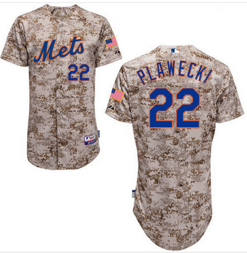 New York Mets 22 Kevin Plawecki multi 2015 homens Baseball Jersey Cutomized bordado costurado camisa  frete ordem Mix