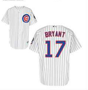 Chicago Cubs #17 kris BRYANT MLB   white jersey