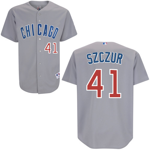 Chicago Cubs 41# Szczur Grey Authentic Personalized Road Jersey