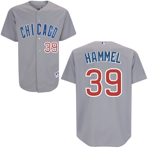 Chicago Cubs 39# Hammel Grey Authentic Personalized Road Jersey