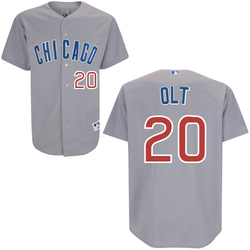 Chicago Cubs 20# Olt Grey Authentic Personalized Road Jersey