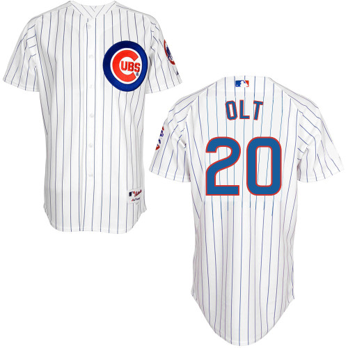 Chicago Cubs 20# Olt White Authentic Personalized Home Jersey