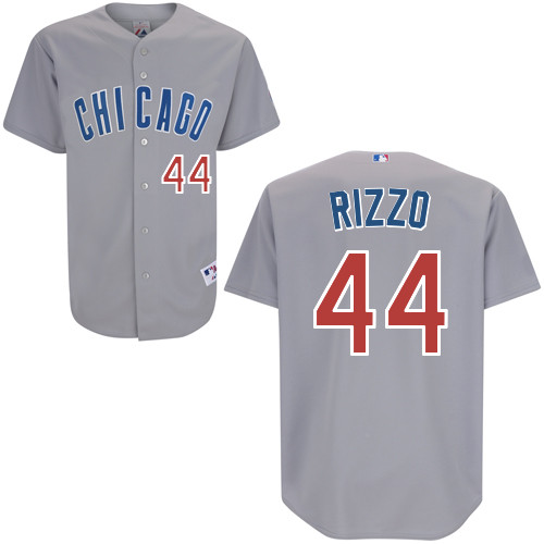 Chicago Cubs 44# Rizzo Grey Authentic Personalized Road Jersey